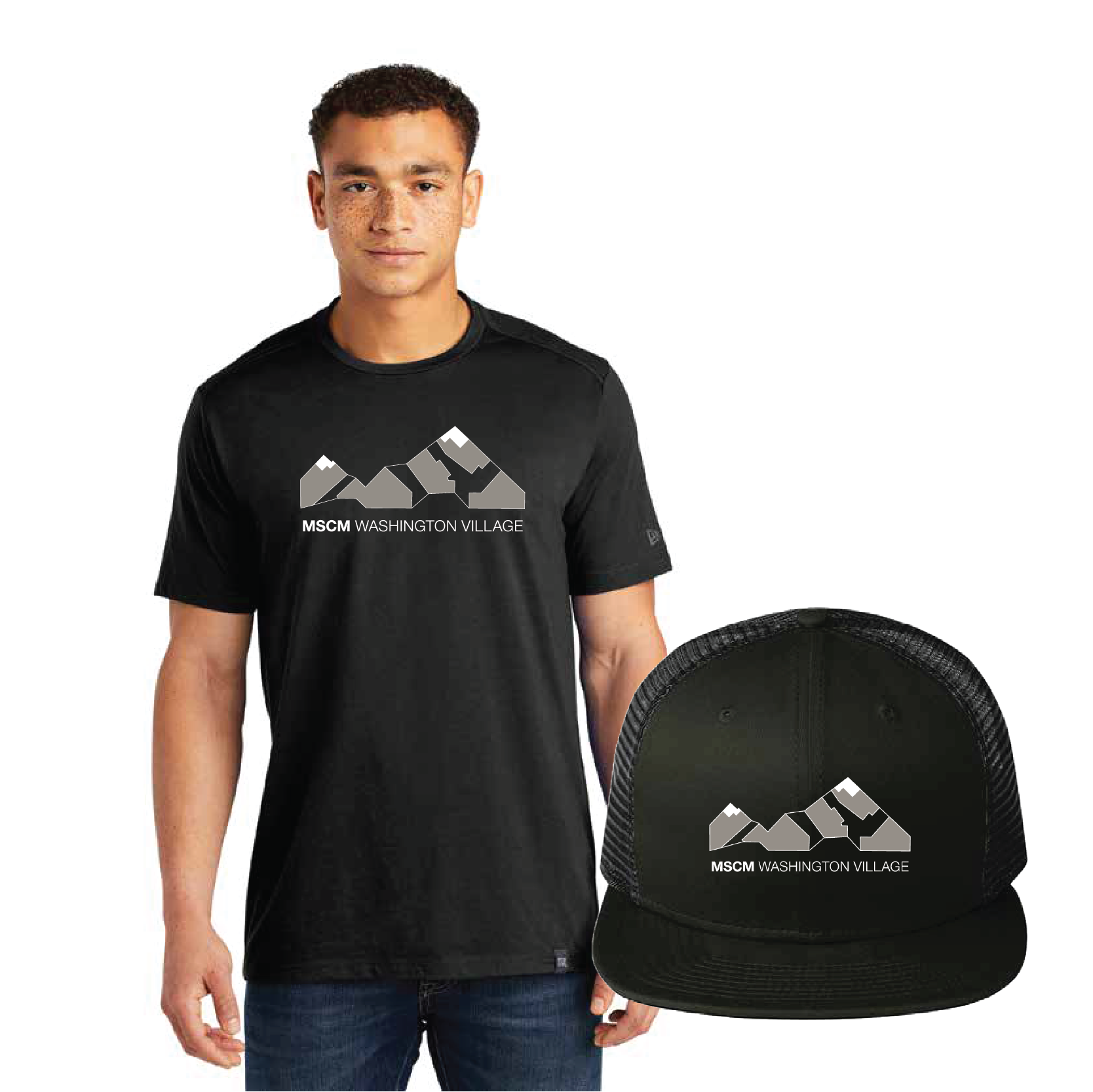 Image of charcoal mens crew neck t-shirt.